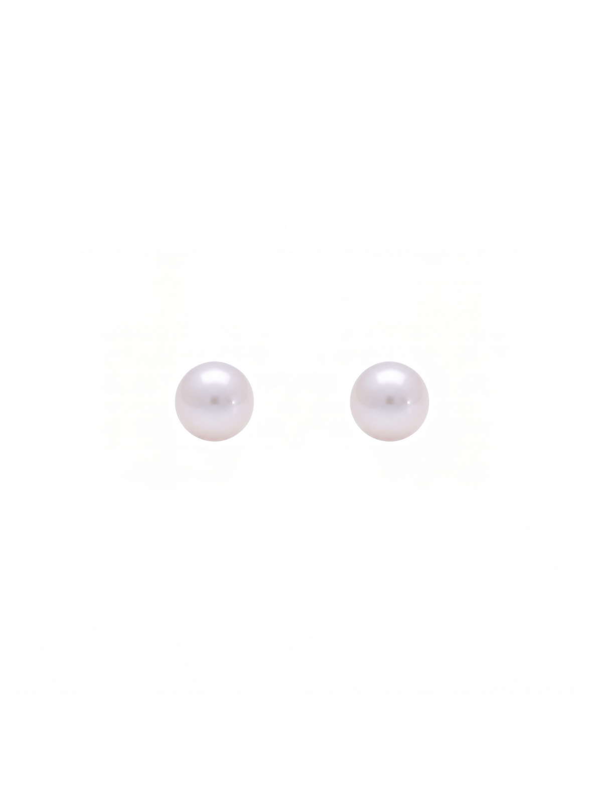 White Cultured Akoya Pearl Stud Earrings 7-7.5mm in 9ct Yellow Gold