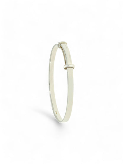 Baby's Plain Expanding Bangle in Silver