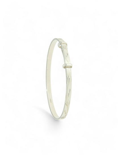 Child's Engraved Bangle in Silver