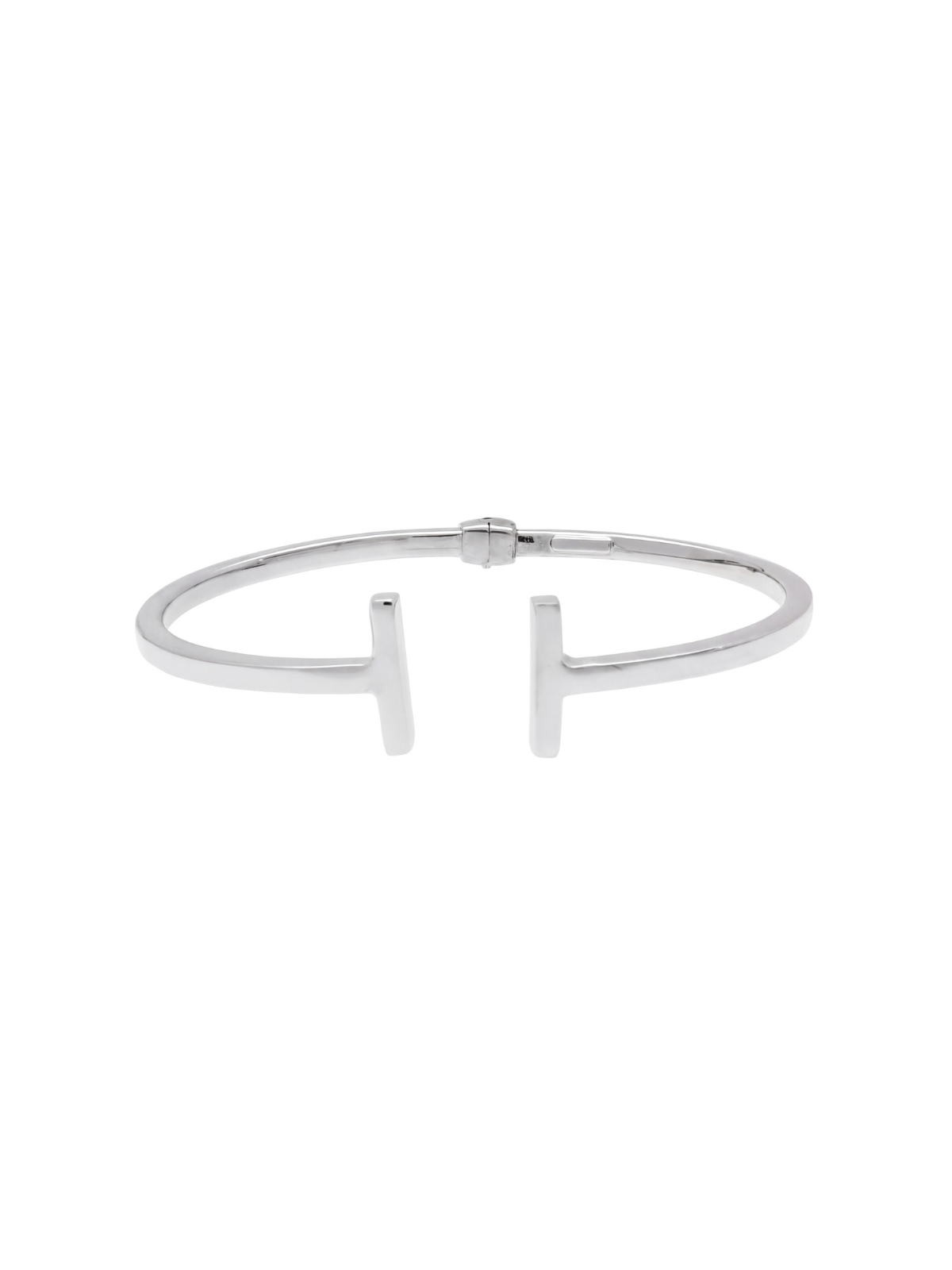 Silver Torque-Style Hinged Bangle
