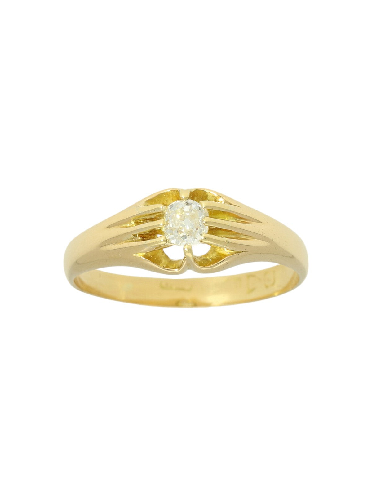 Pre Owned Diamond Gypsy Ring in 18ct Yellow Gold