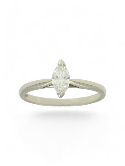 Pre Owned Diamond Marquise Cut Solitaire Ring in Platinum
