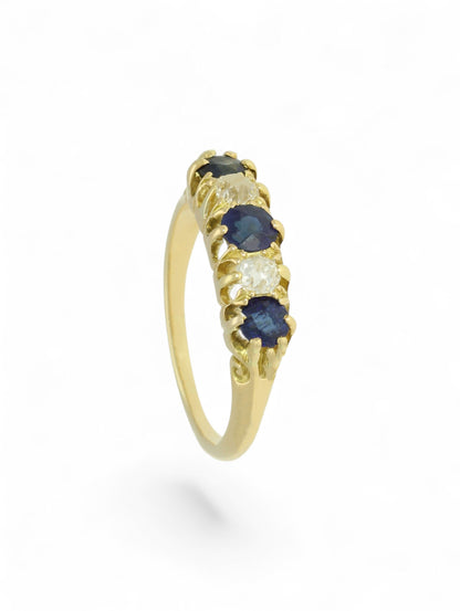 Pre-Owned Sapphire & Diamond Five Stone Ring