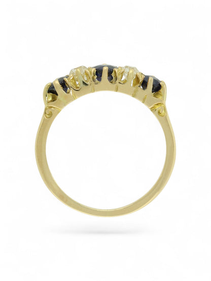 Pre-Owned Sapphire & Diamond Five Stone Ring