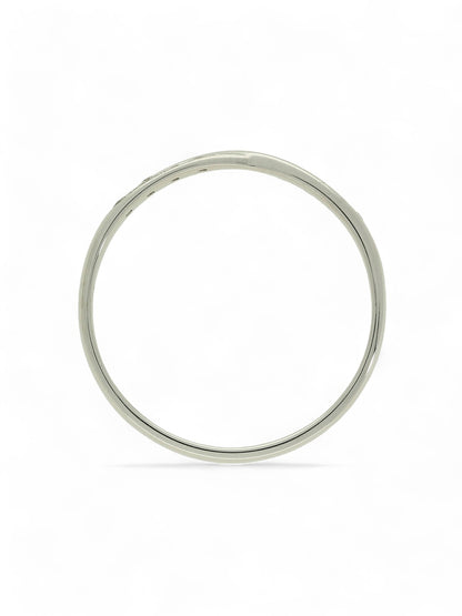 Pre Owned Diamond Crossover Wedding Ring in 9ct White Gold