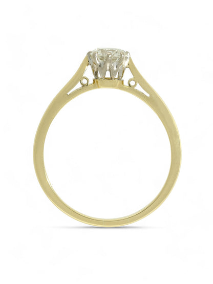Pre Owned Diamond Solitaire Ring in 18ct Yellow Gold
