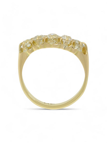 Pre Owned Diamond Five Stone Ring in 18ct Yellow Gold