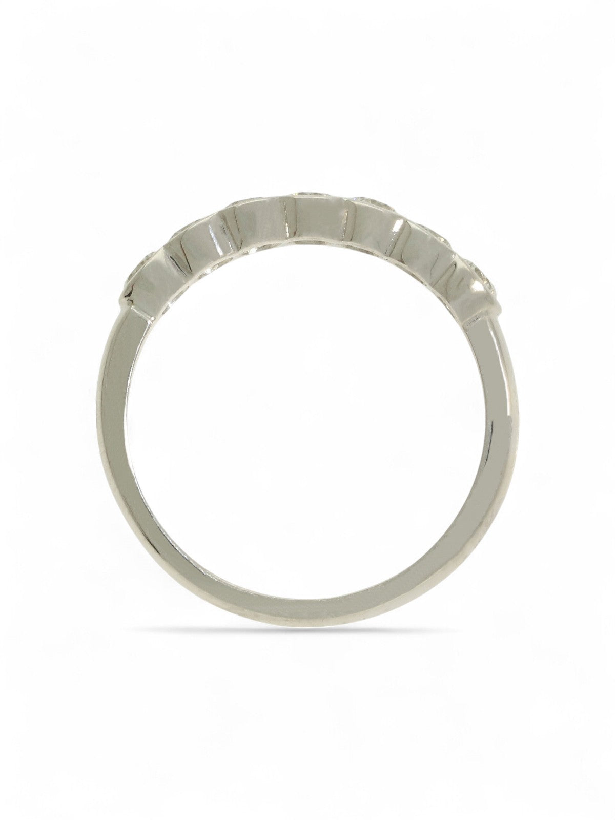 Pre Owned Diamond Seven Stone Eternity Ring in Platinum