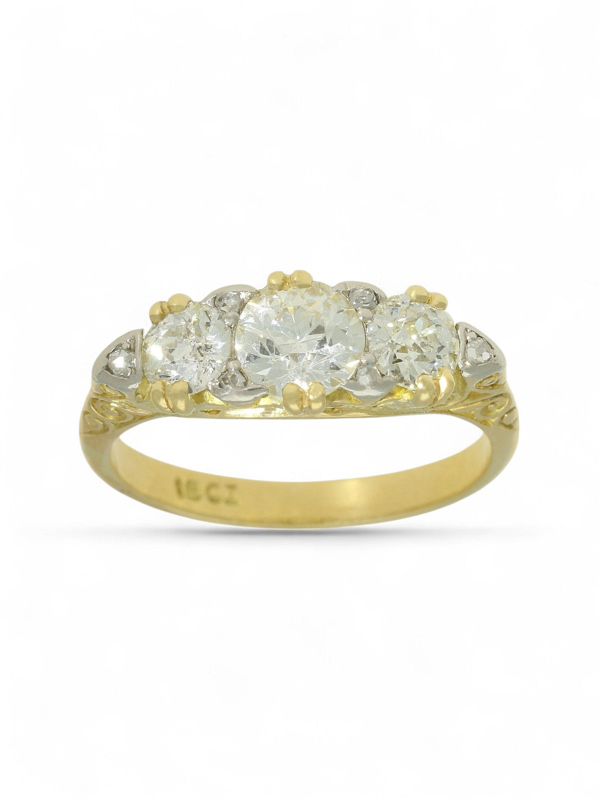 Pre Owned Diamond Five Stone Ring in 18ct Yellow Gold