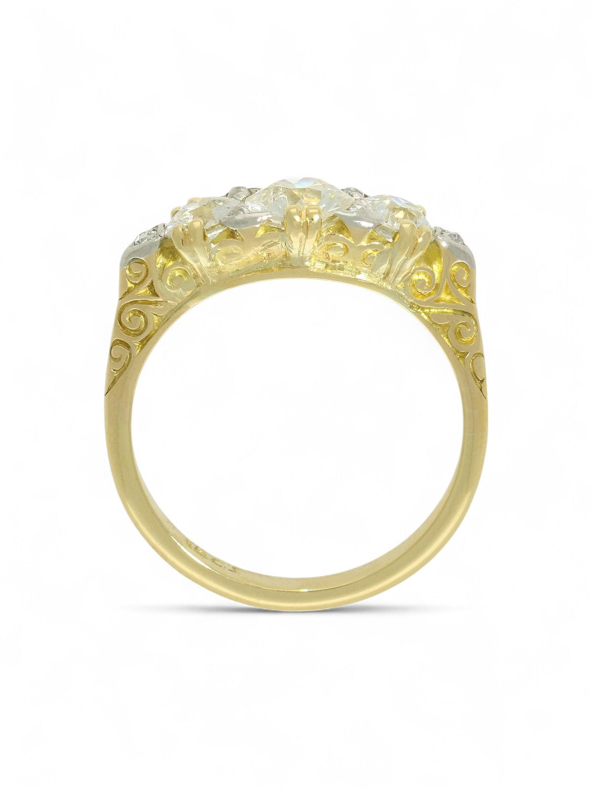 Pre Owned Diamond Five Stone Ring in 18ct Yellow Gold