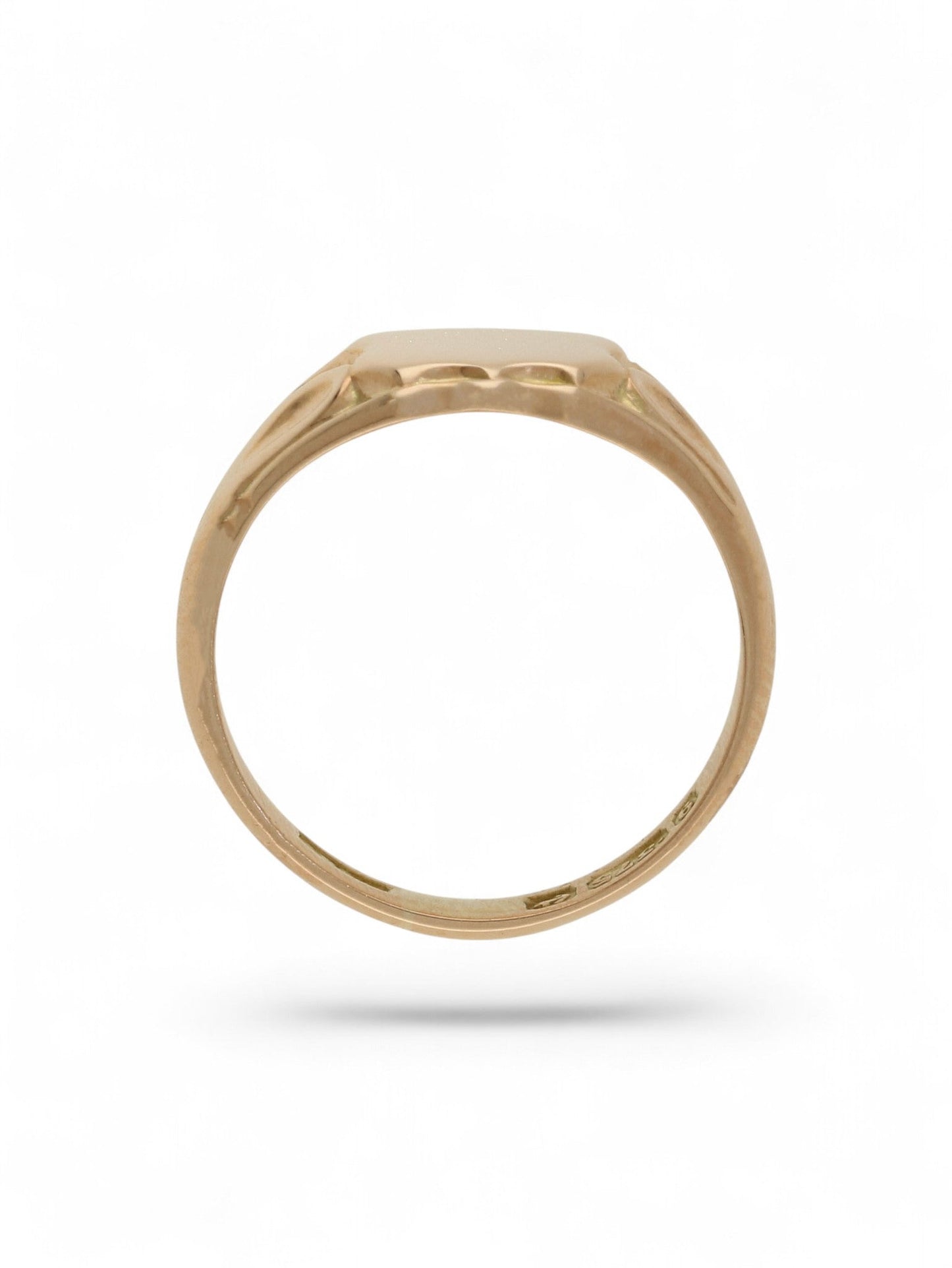 Pre-Owned Shield Top Signet Ring in 9ct Rose Gold