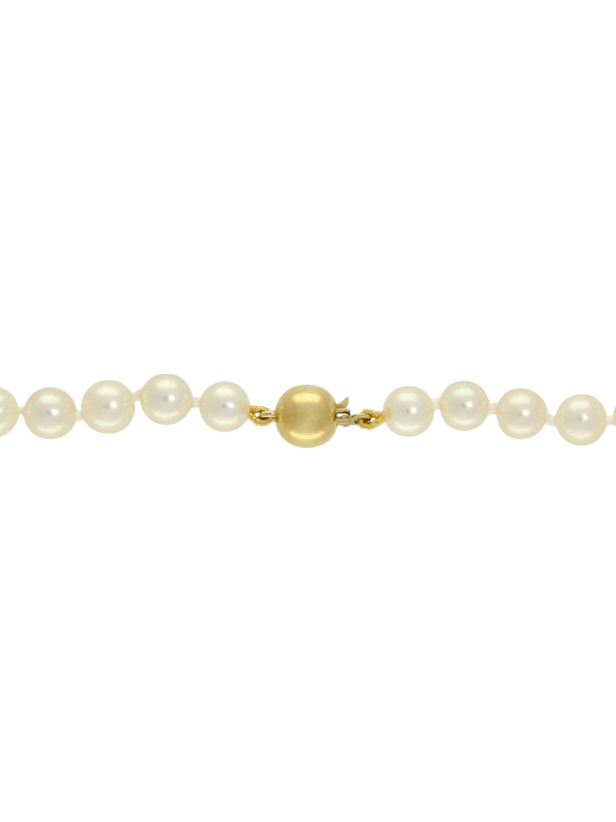 Pre Owned Cultured Pearl Single Row Necklace with Pearl & Diamond Pendant in 18ct Yellow Gold