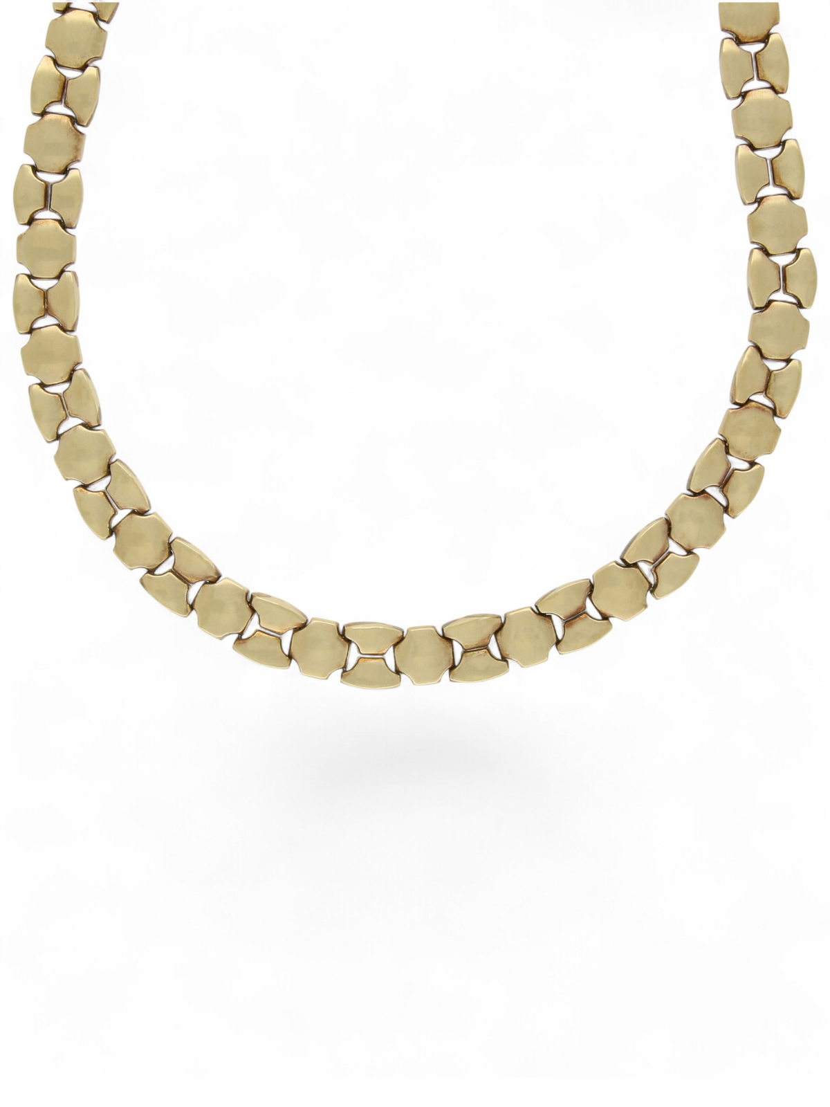 Pre-Owned Brick Link Necklace in 9ct Yellow Gold