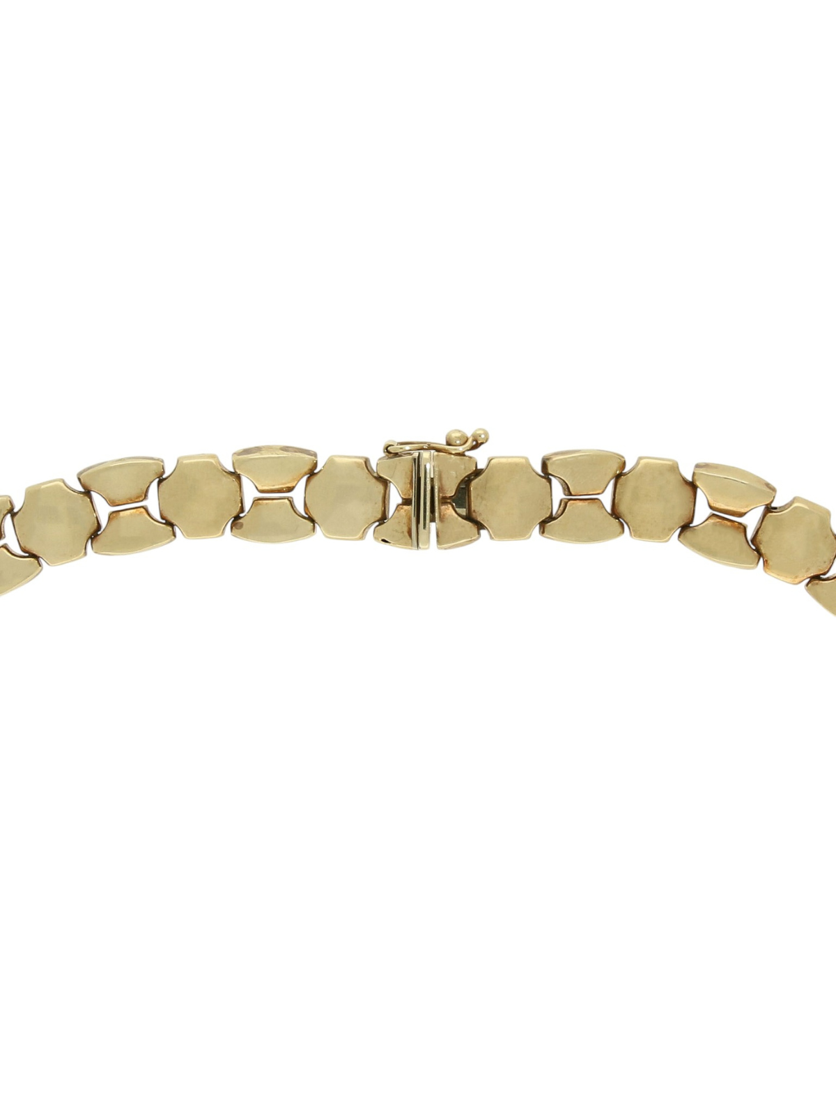 Pre-Owned Brick Link Necklace in 9ct Yellow Gold