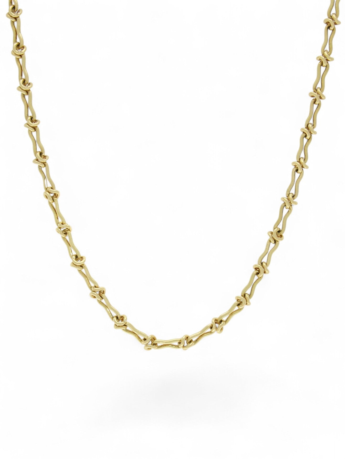 Pre-Owned Pinched Oval Link Chain in 18ct Yellow Gold