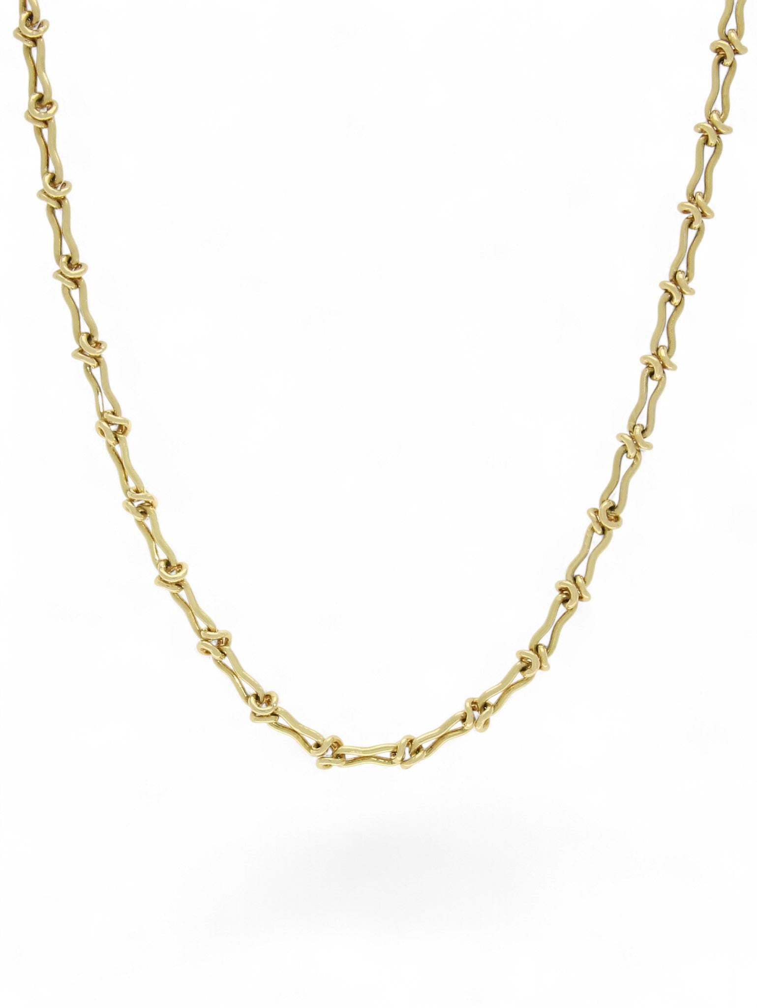 Pre-Owned Pinched Oval Link Chain in 18ct Yellow Gold