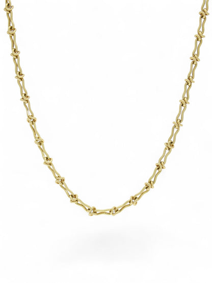 Pre-Owned Pinched Oval Link Chain in 18ct Yellow Gold