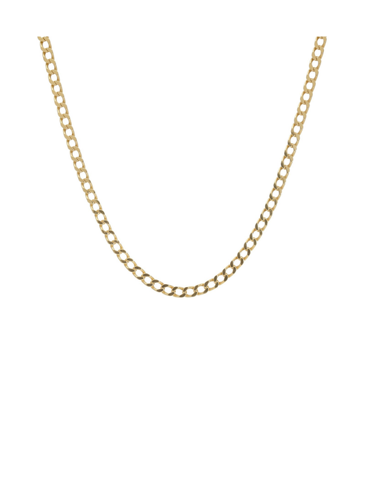 Pre-Owned 19" Filed Curb Chain in 18ct Yellow Gold