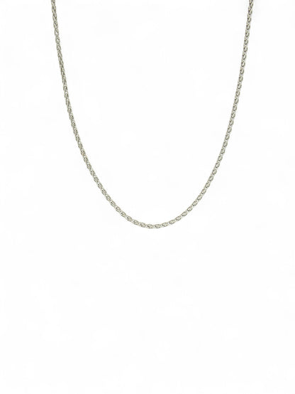 Pre-Owned 16" Spiga Chain in 18ct White Gold