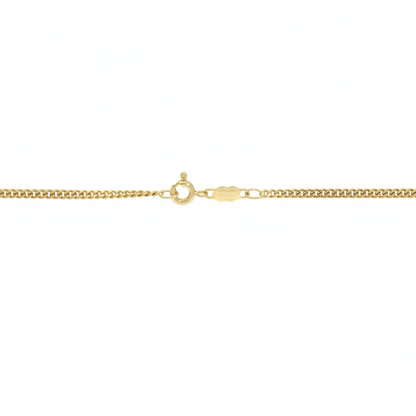 Pre-Owned 18" Filed Close Curb Chain with Bolt Ring Clasp in 18ct Yellow Gold