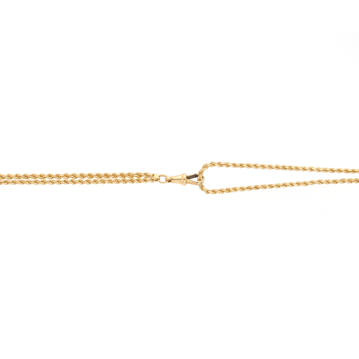 Pre-Owned 28" 9ct Yellow Gold Rope Guard Chain with Swivel Clasp