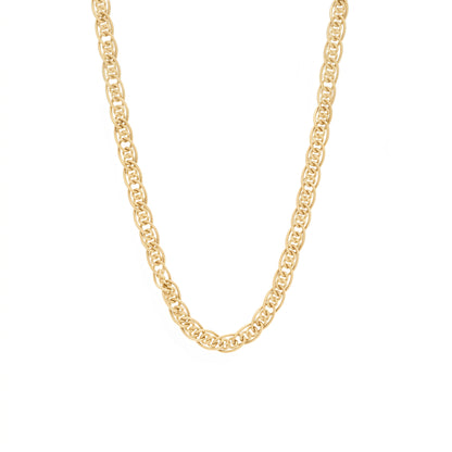 Pre-Owned 18" Oval & Curb Link Chain with Trigger Clasp in 18ct Yellow Gold