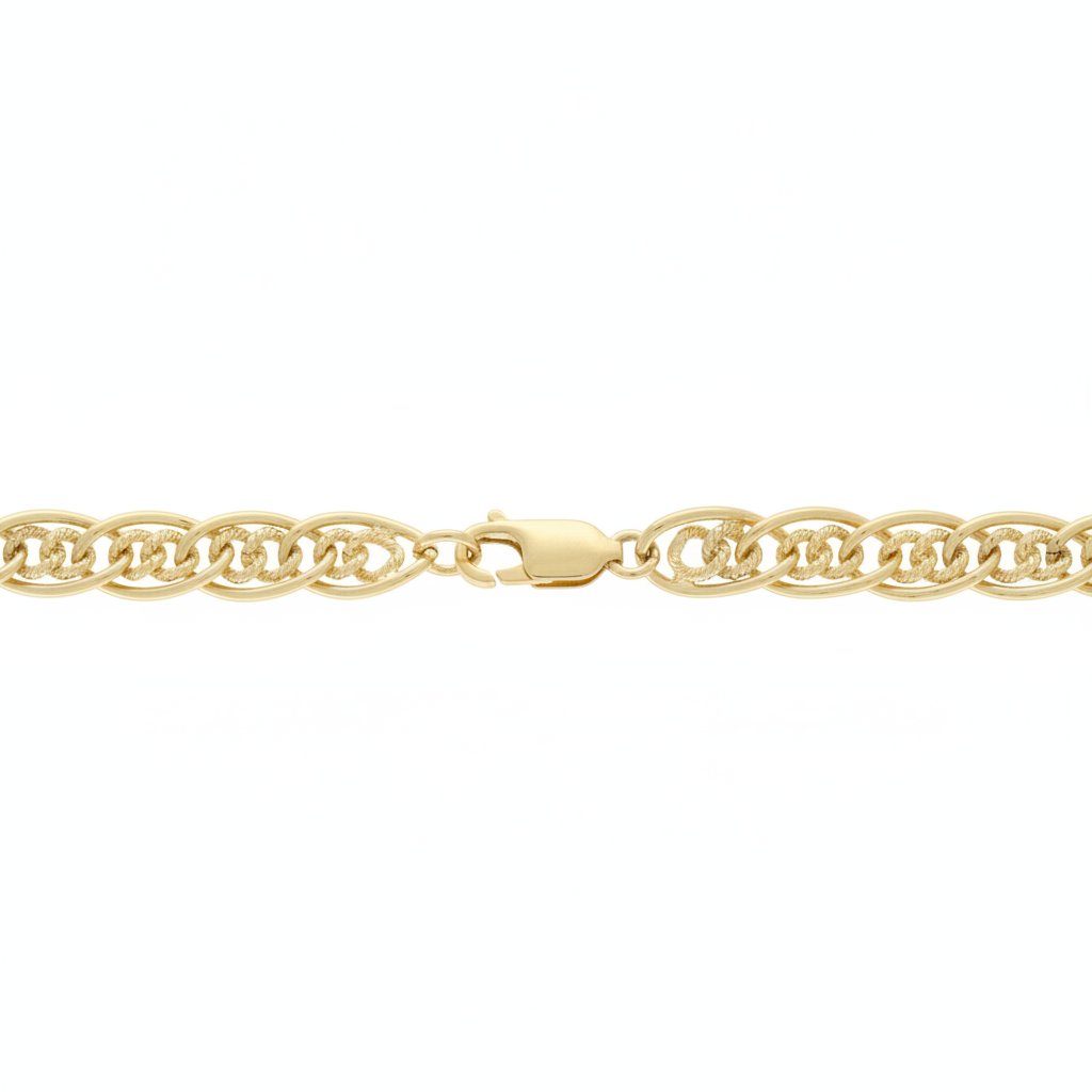 Pre-Owned 18" Oval & Curb Link Chain with Trigger Clasp in 18ct Yellow Gold
