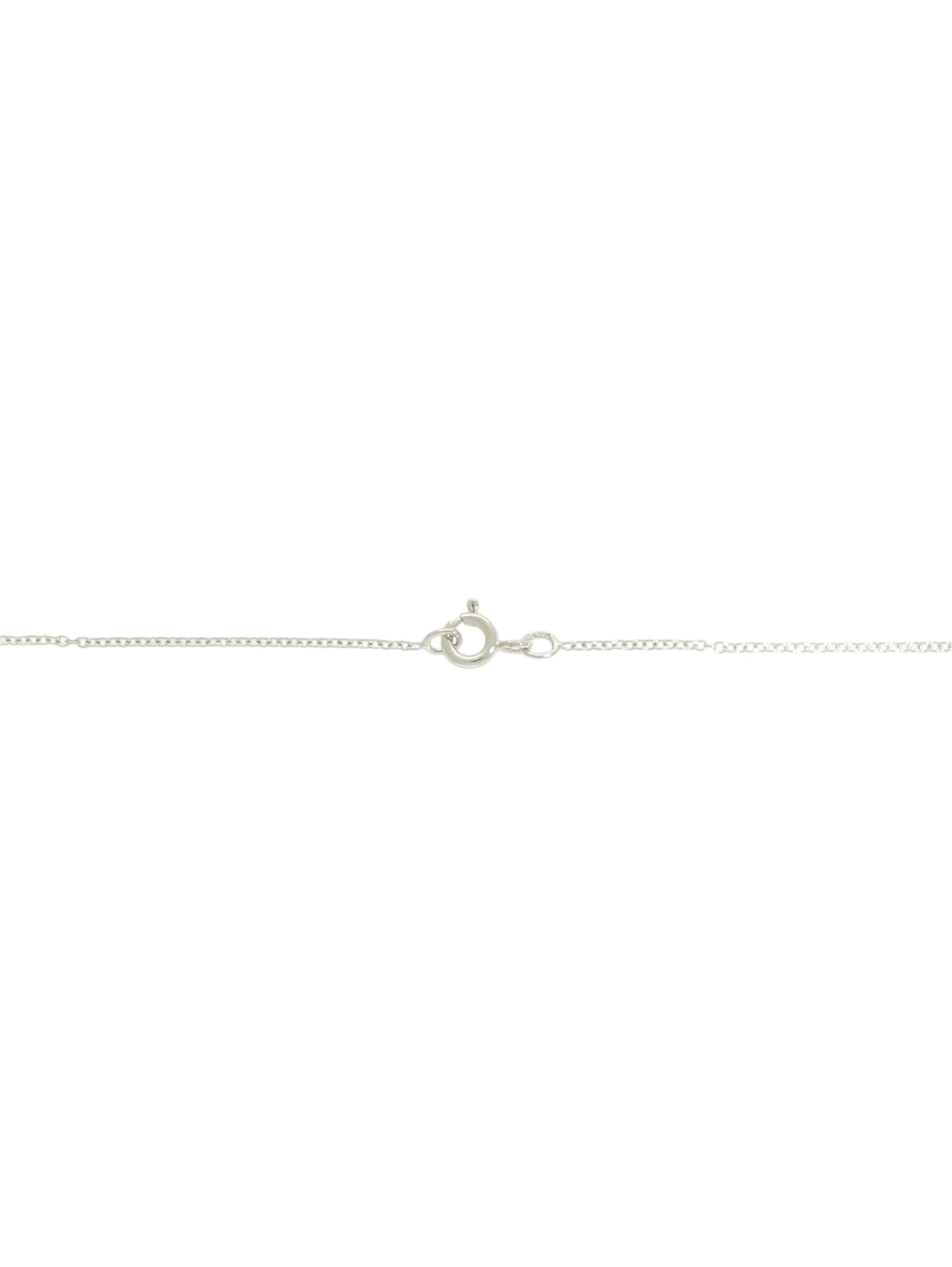 White-gold chain with bolt ring clasp on a white background.