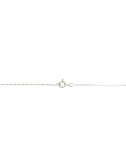 White-gold chain with bolt ring clasp on a white background.