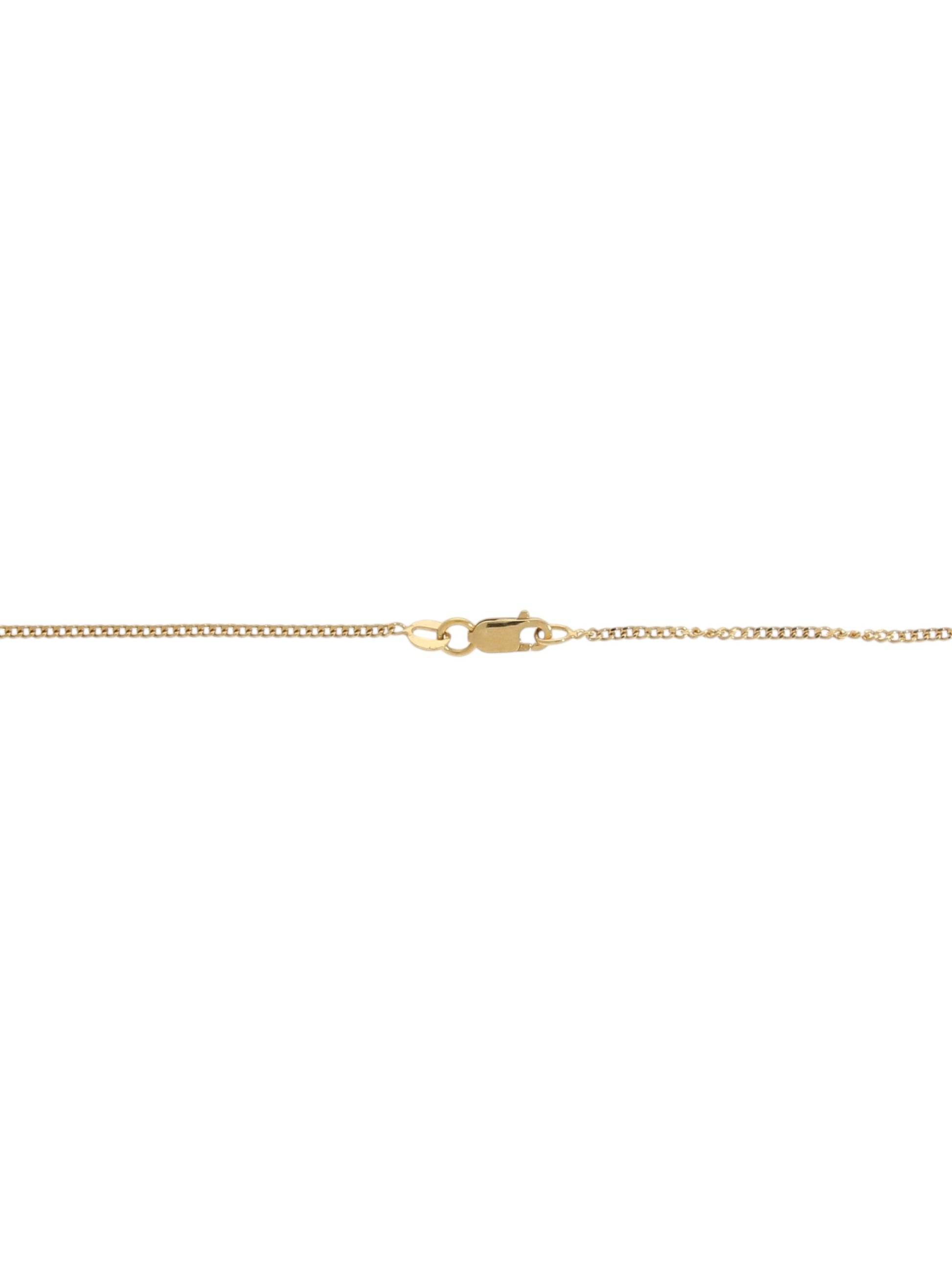 Rose-gold chain with trigger clasp on a white background.