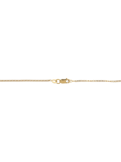 Rose-gold chain with trigger clasp on a white background.