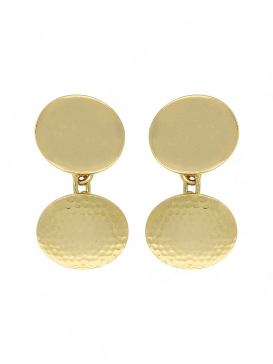 Pre Owned Domed Oval Cufflinks in 18ct Yellow Gold
