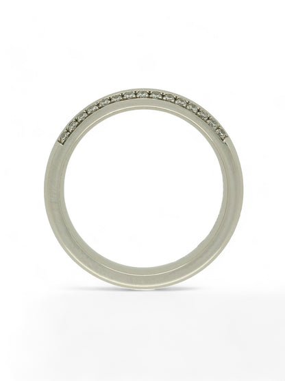 Pre Owned Diamond Set Wedding Band in Platinum