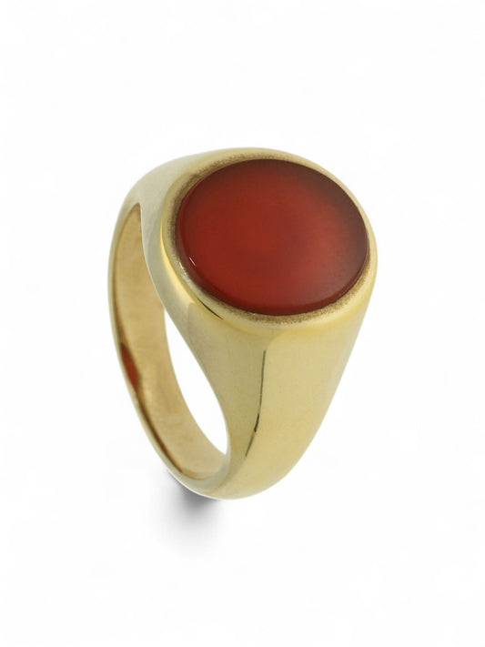 9ct Yellow Gold Cornelian Set Signet Ring