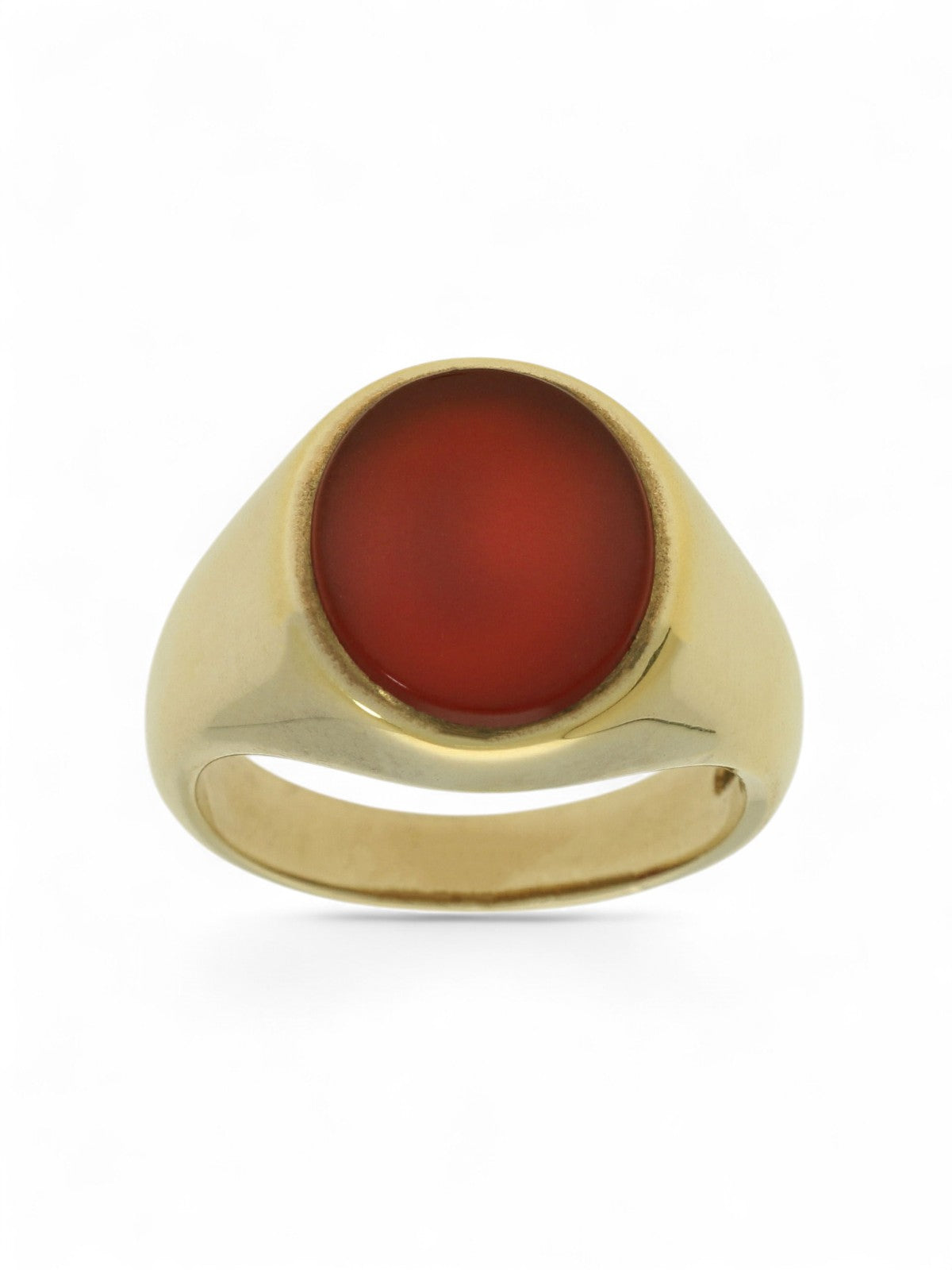 9ct Yellow Gold Cornelian Set Signet Ring