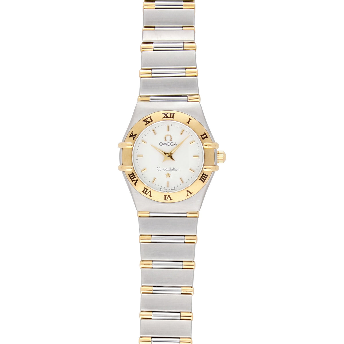Pre-Owned Omega Constellation 22.5mm with Steel & Gold Bracelet and White Dial