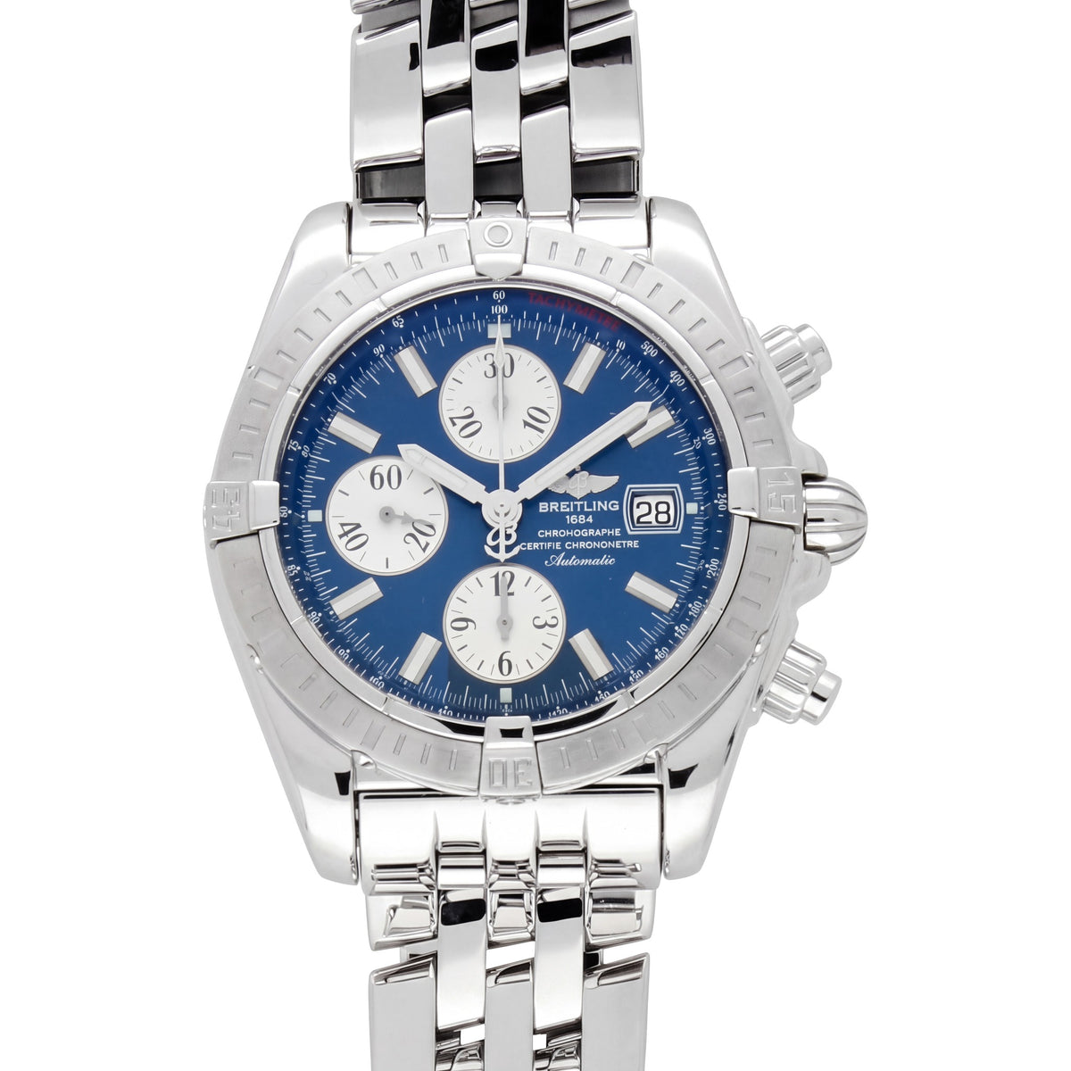 Pre-Owned Breitling Chronomat Evolution 44mm with Steel Bracelet & Blue Dial