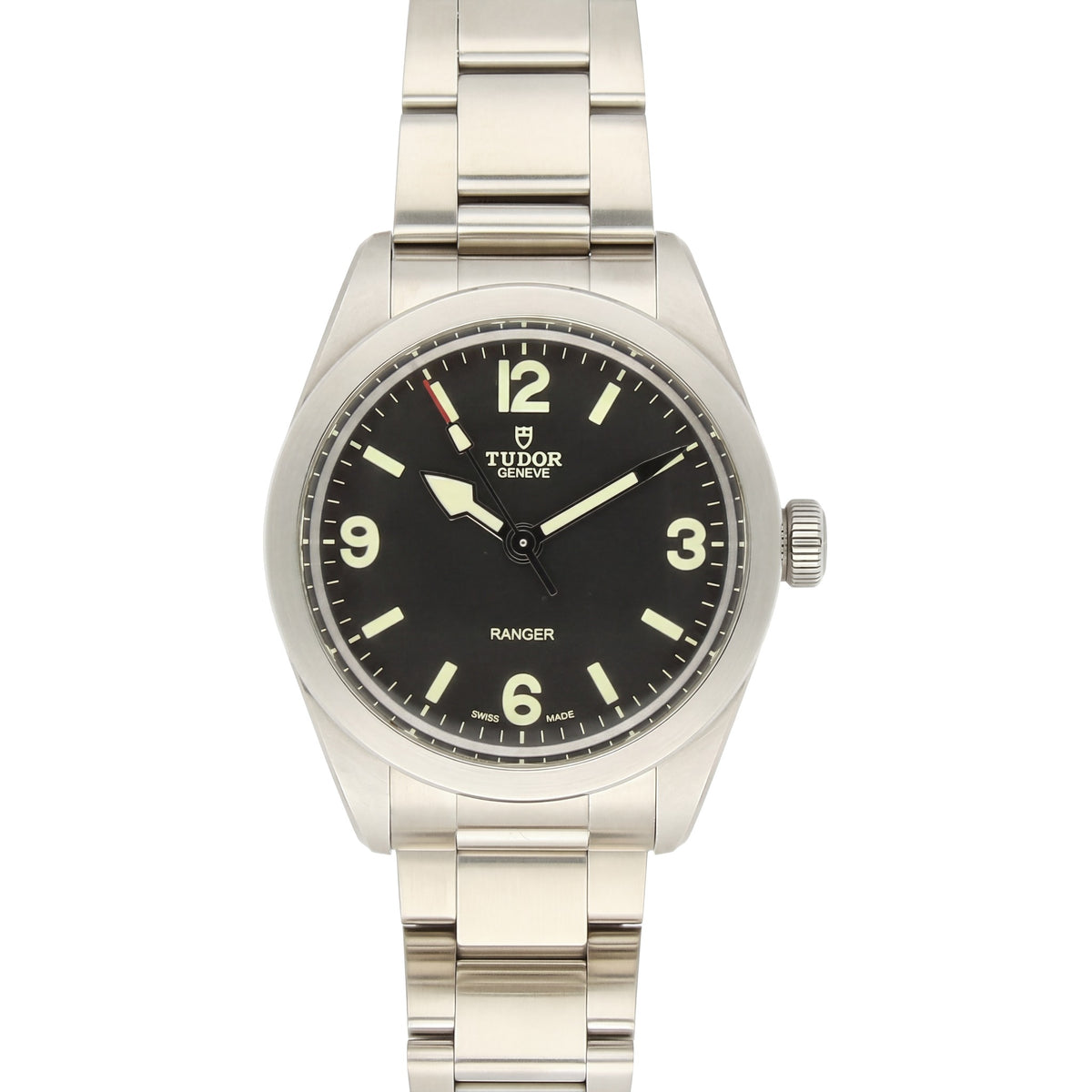 Pre-Owned TUDOR Ranger 39mm with Steel Bracelet & Black Dial