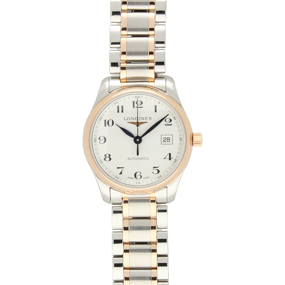 Pre-Owned Longines Master Collection 29mm with Steel & Rose Gold Bracelet & Silver Dial