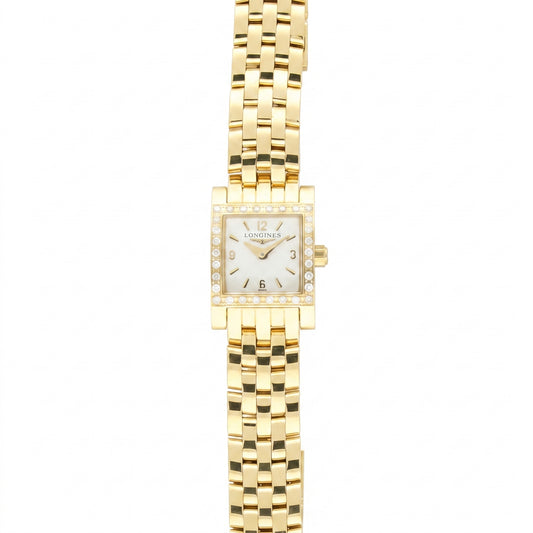 Pre-Owned Longines DolceVita with Diamond-set Case, 18ct Yellow Gold Bracelet and White Dial