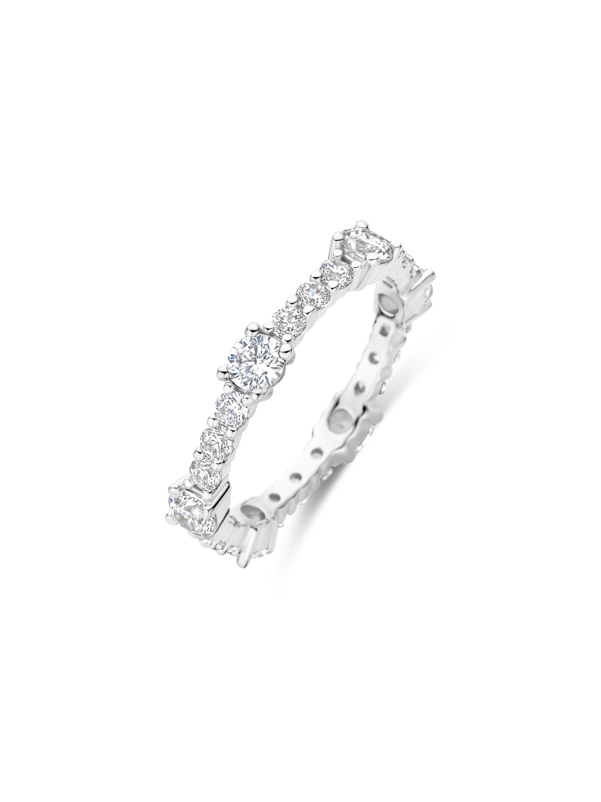 Ti Sento Eternity Tennis Ring - Size O ½ - 12428ZI