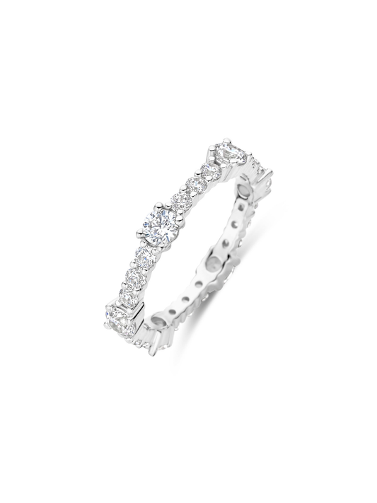 Ti Sento Eternity Tennis Ring - Size O ½ - 12428ZI