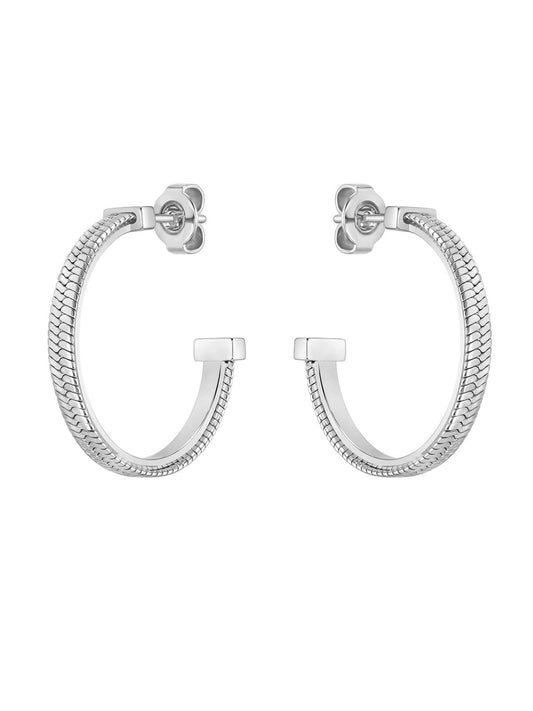 BOSS Zia Hoop Earrings in Stainless Steel 1580482