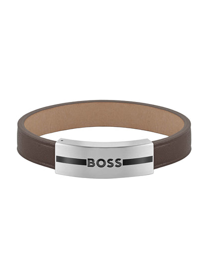BOSS Luke Brown Leather Bracelet 1580496M