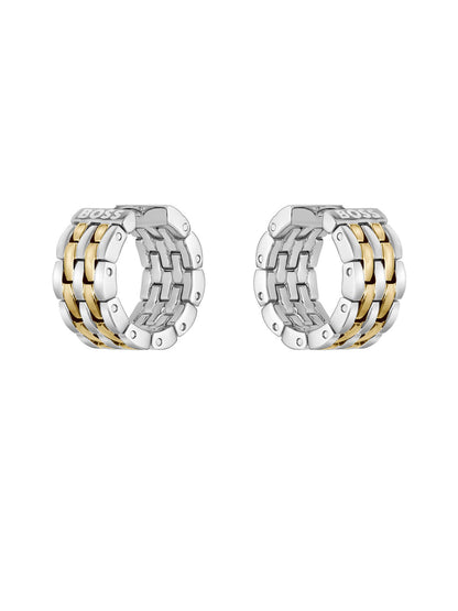 BOSS Isla Hoop Earrings in Stainless Steel & Gold Plating 1580531