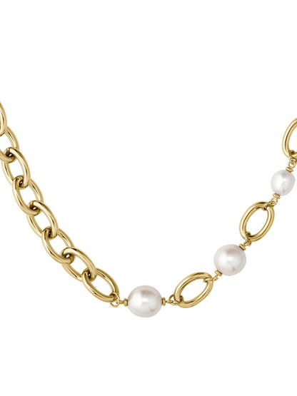 BOSS Leah Necklace in Gold Plating & Freshwater Pearl 1580540