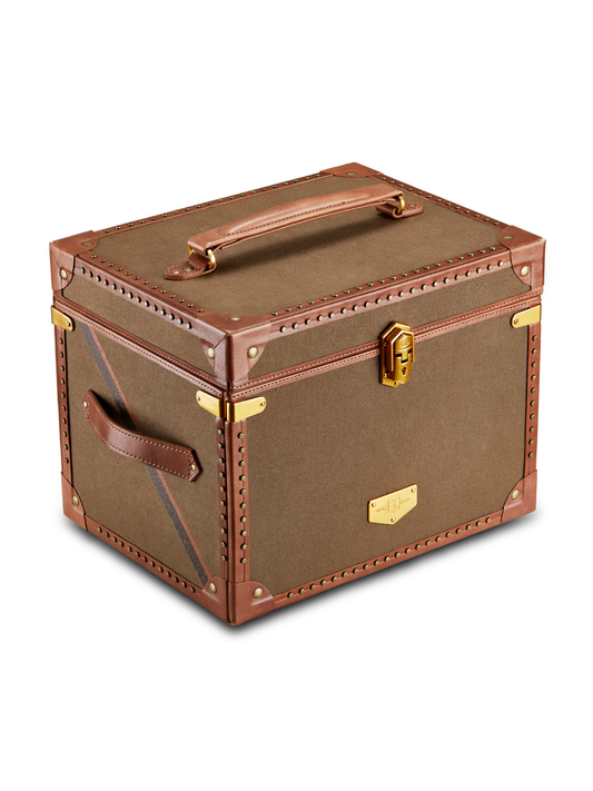 Wolf Ida Trunk Jewellery Box - Khaki *Online Exclusive*