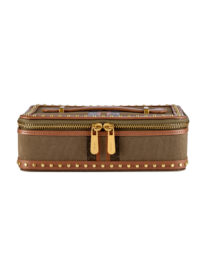 Wolf Ida Travel Jewellery Case - Khaki *Online Exclusive*