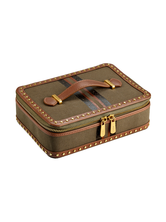 Wolf Ida Travel Jewellery Case - Khaki *Online Exclusive*