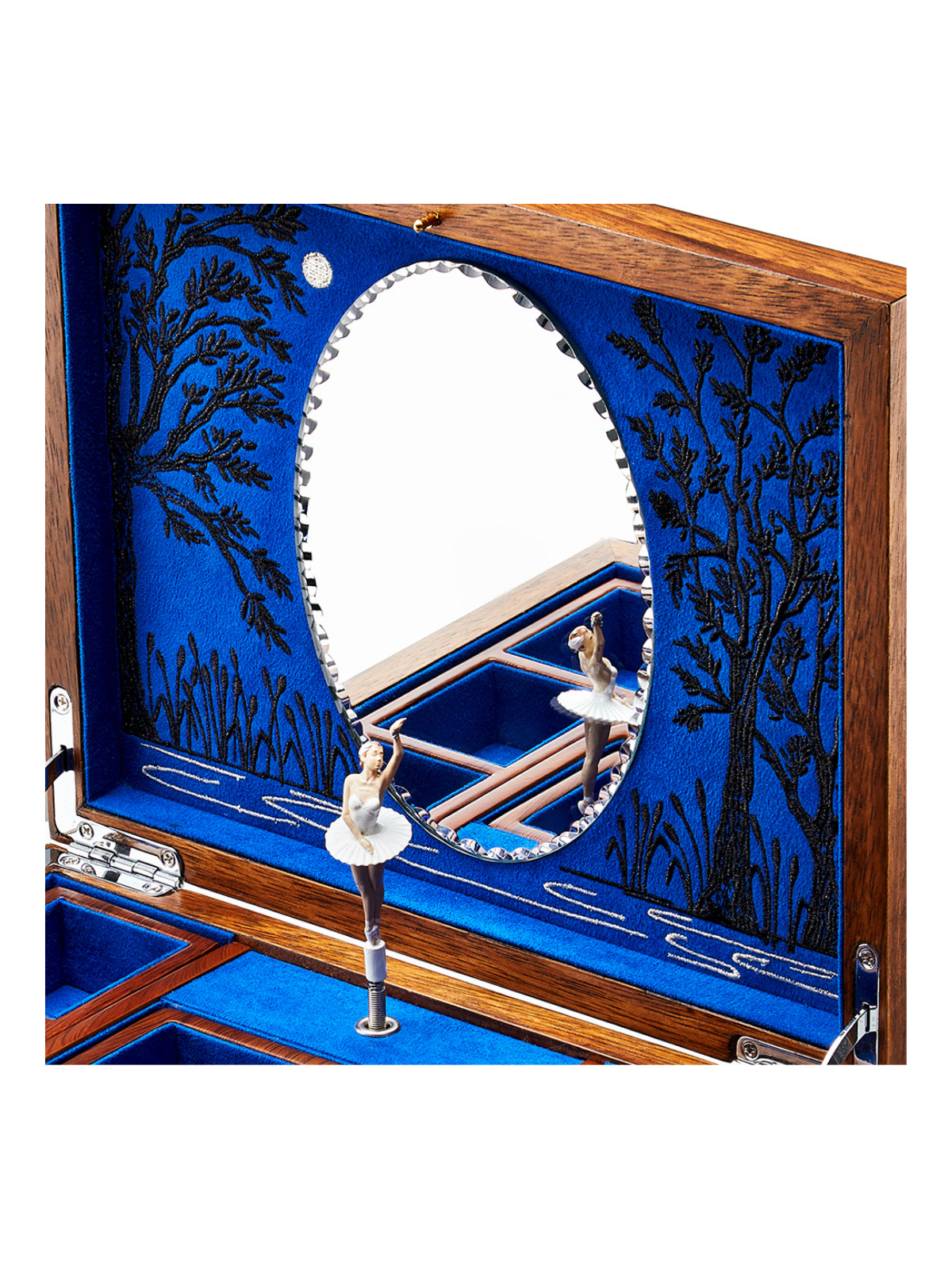 Wolf Ballet Musical Jewellery Box - Swan Lake Walnut Wood *Online Exclusive*